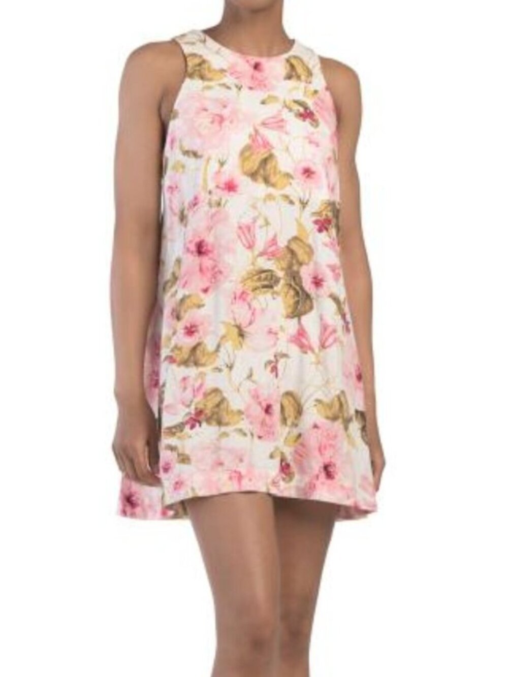 FAMOUS BRAND Linen Blend Mini Swing Dress - Picture 5 of 5
